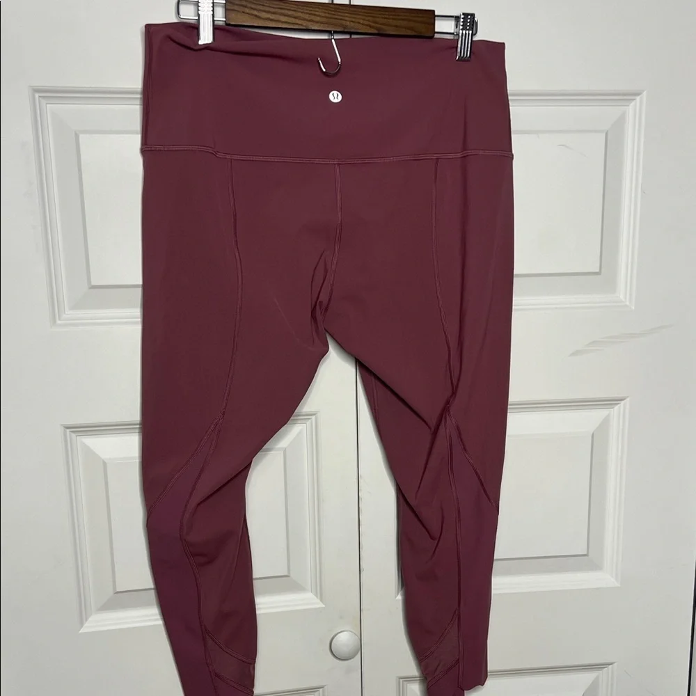 Lululemon High-Rise Crop Leggings – Mauve Pink – Size Unknown (See Measurements)